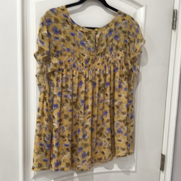 Molly & Isadora chiffon flower printed beautiful top size 2X - Picture 2 of 14